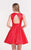 Alyce Paris  - 3706 Deep V Mikado Cocktail Dress in Red