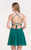 Alyce Paris  - 3717 Strappy Beaded Halter Cocktail Dress in Green