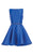 Alyce Paris  - 3729 Glossy Bateau Cutout Cocktail Dress in Blue