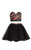 Alyce Paris  - 3740 Two Piece Embroidered Mini Dress in Black