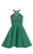 Alyce Paris  - 3750 Shimmering Beaded Halter Cocktail Dress in Green