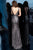 Jovani - 1751 Sequined Deep V-Neck Sheath Dress in Gray and Multi-Color