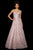 Sherri Hill - 53250 Beaded Lace Appliqued V-Neck Dress In Pink and Gold
