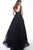 Jovani - 65829 Sleeveless Bateau Embellished A-line Dress In Black