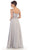 Laced-Up Illusion Neck A-Line Prom Dress