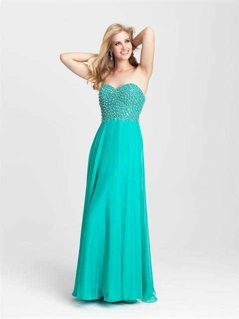 Madison James - 16-368 Dress in Aqua