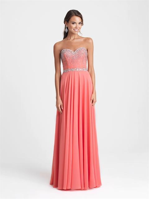 Madison James - 16-379 Dress in Coral