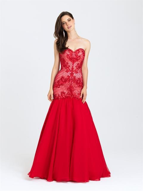 Madison James - 16-403 Dress in Red