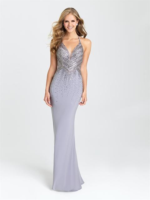 Madison James - 16-405 Dress in Silver