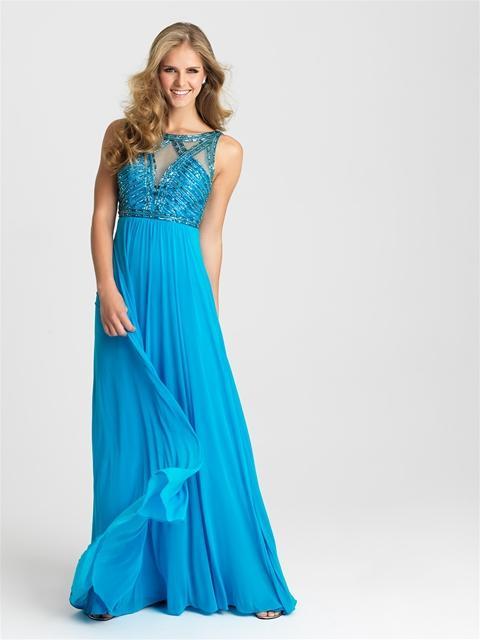 Madison James - 16-418 Dress in Turquoise