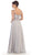 May Queen - MQ1266B Laced-Up Illusion Neck A-Line Prom Dress