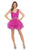 May Queen - One Shoulder Surplice Tiered Cocktail Dress