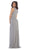 Lace Ornate Ruched Bodice Sheath Prom Dress