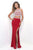 Two-Piece Pearl Encrusted Cropped Top Dress 11065