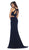 Illusion Paneled Cutout Sheath Long Prom Gown