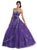 May Queen - Floral Jeweled Sweetheart Formal Ballgown in Purple