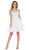 May Queen - MQ1643 Lace Applique Jewel Neck Sleeveless Cocktail Dress In White