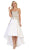 May Queen - MQ1627 Gilt-Appliqued Sweetheart High Low Gown In White