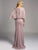 Lara Dresses - Marvelous Lace Gown with Embroidered and Fringed Capelet 33246 in Pink