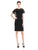 Adrianna Papell - 14249410 Illusion Jewel Sheath Dress in Black