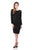 Cachet - 57078 Embellished Jewel Lace Long Sleeves Cocktail Dress in Black