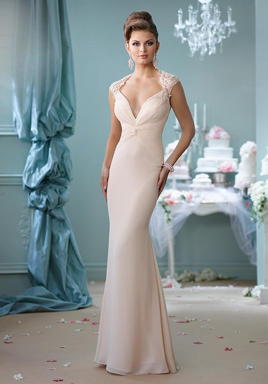 Destinations By Mon Cheri - 116128 Dress In Champagne