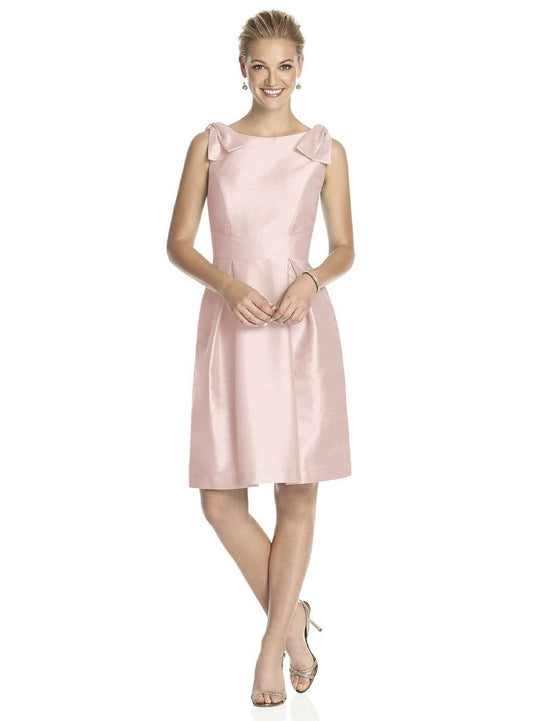 Alfred Sung - Sleeveless Bateau Neck Bridesmaid Dress D626 in Pink
