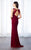 Cameron Blake - 217634 Beaded Bateau Neck Sheath Dress in Red