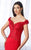 Cameron Blake - 217636 Laced V-Neck Sheath Dress in Red