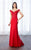 Cameron Blake - 217636 Laced V-Neck Sheath Dress in Red