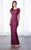 Cameron Blake - 217637 Laced Scoop Neck Sheath Dress in Purple