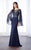 Mon Cheri - Laced Illusion Bateau Beck Trumpet Dress 217638 in Blue
