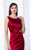 Cameron Blake - 217639 Vibrant Sleeveless Sheath Dress in Red