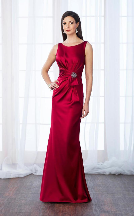 Cameron Blake - 217639W Vibrant Sleeveless Sheath Dress in Red
