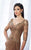 Cameron Blake - 217646 Classy Lace and Mesh Gown in Neutral and Brown