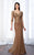 Cameron Blake 217646W Classy Lace and Mesh Gown in Neutral
