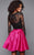 Clarisse Bedazzled Illusion Bateau A-line Dress 3304