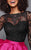 Clarisse Bedazzled Illusion Bateau A-line Dress 3304