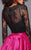 Clarisse Bedazzled Illusion Bateau A-line Dress 3304
