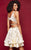 Clarisse - 3309 Two-Piece Metallic Cocktail Dress in Gold