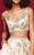 Clarisse - 3309 Two-Piece Metallic Cocktail Dress in Gold
