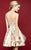 Clarisse - 3310 Strapless Metallic Brocade A-line Dress in Gold