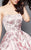 Clarisse - 3310 Strapless Metallic Brocade A-line Dress in Pink