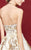Clarisse - 3310 Strapless Metallic Brocade A-line Dress in Gold