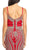 Eureka Fashion - 8005 Rhinestone Jeweled Trumpet Dress in Gold and Red