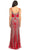 Eureka Fashion - 8005 Rhinestone Jeweled Trumpet Dress in Gold and Red