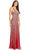 Eureka Fashion - 8005 Rhinestone Jeweled Trumpet Dress in Gold and Red