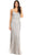 Eureka Fashion - 8005 Rhinestone Jeweled Trumpet Dress in Silver and Silver