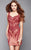 Clarisse - 3323 Sleeveless Fitted Cocktail Dress In Red and Neutral