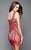 Clarisse - 3323 Sleeveless Fitted Cocktail Dress In Red and Neutral